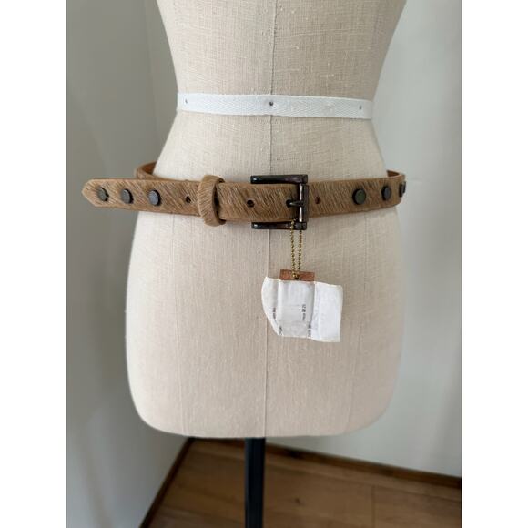 NWT Brave JOJO Leather Horsehair Belt Small 30-34  Anthropologie Western Italy main image 8